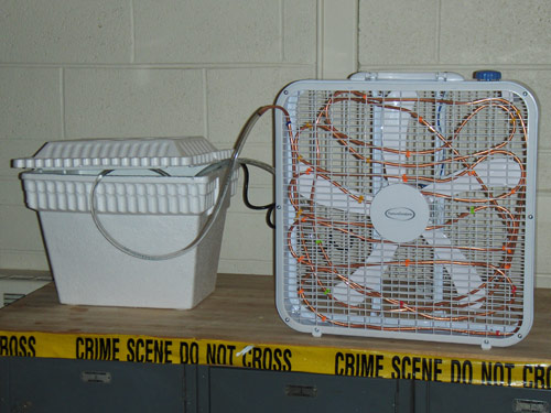 DIY air conditioner made with office supplies